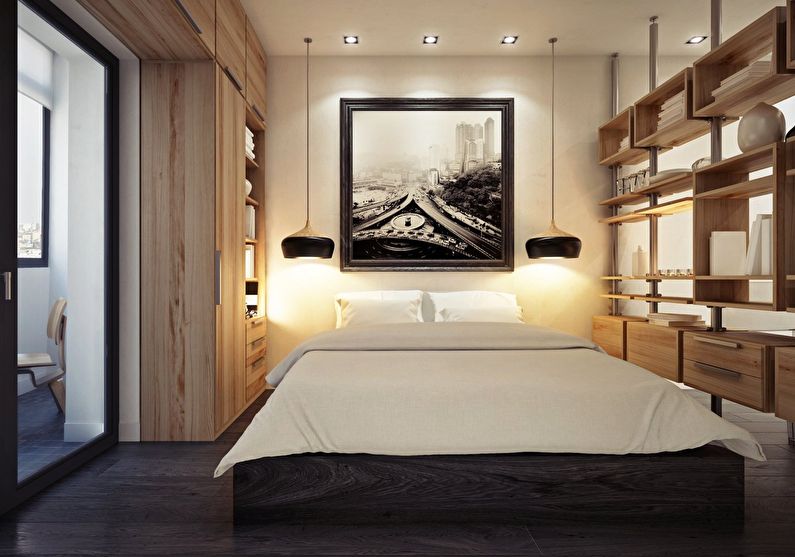 Спальня комната 3 на 3 - дизайн фото