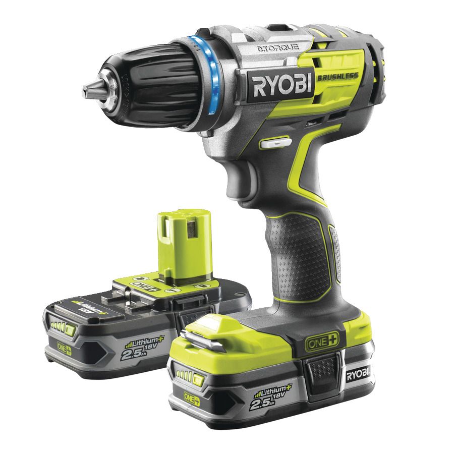 Шуруповерт-дрель Ryobi ONE+ R18DDBL-225B 18В, 2х2.5Ач бесщеточный ...