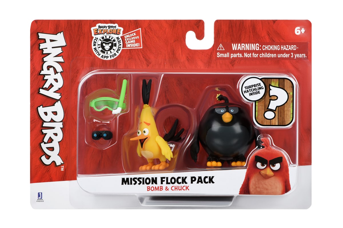 Игровой набор Angry Birds ANB Mission Flock Бомб и Чак 38520 ✓ Owwa