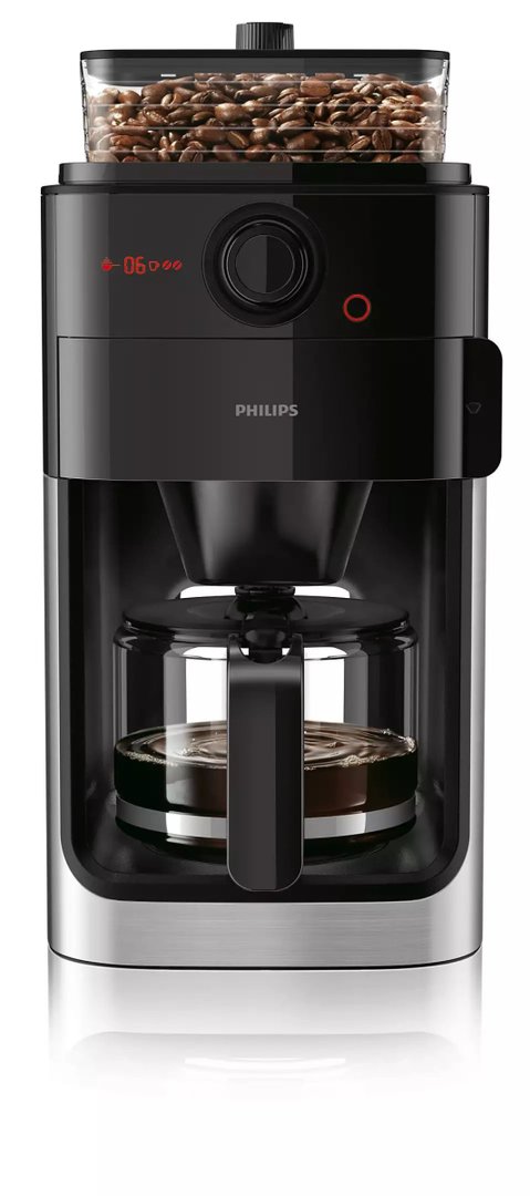 Philips Кофеварка капельная Grind&Brew, 1,2л, зерно+мол., встроенная ...