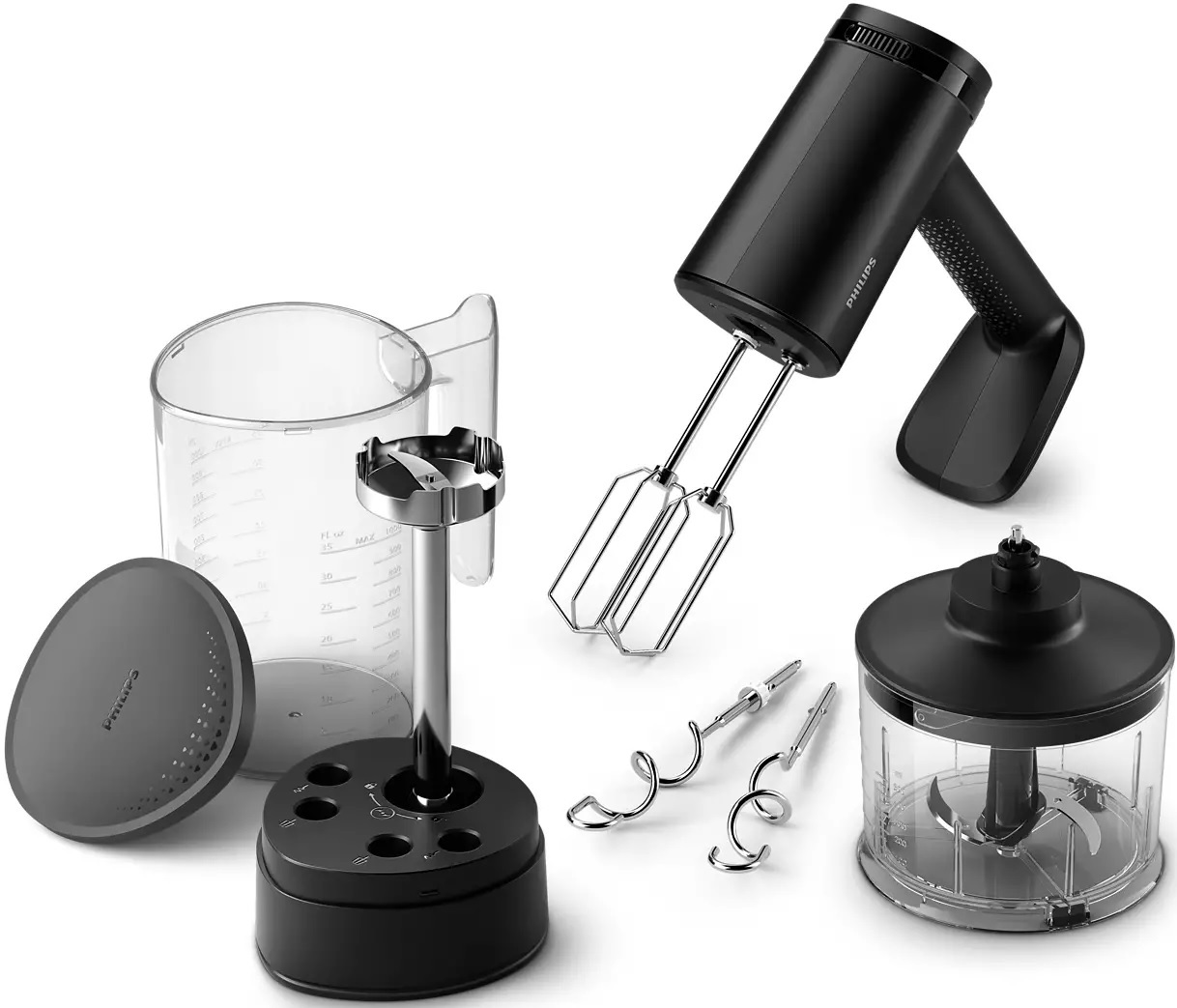 Philips Миксер ручной 5000 series, 500Вт, насадки -4+блендер ...