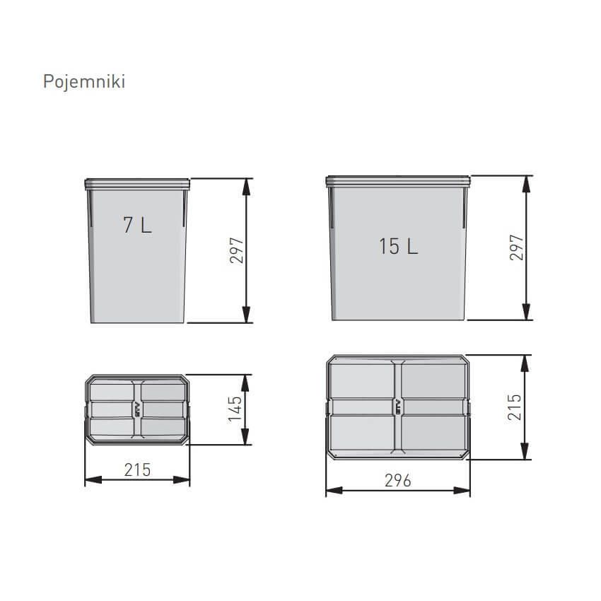 Сегрегатор AxiSpace 600мм 2х15л + 2х7л 51707 ✓ Owwa