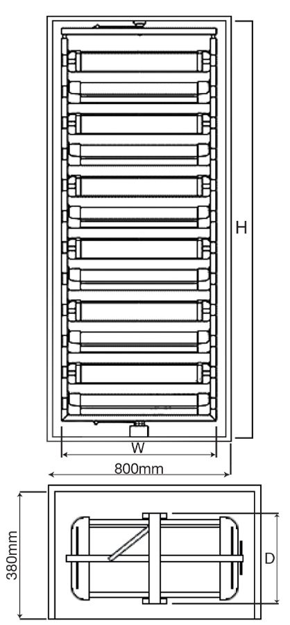 Обувница поворотная staraxs-6832-w 1070 - 1270 мм 6 полок белый