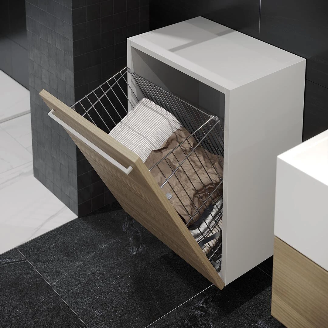 Корзина для белья с креплением на фасад 400 мм хром 5051 ✓ Owwa