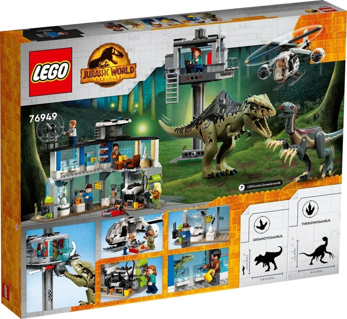 Конструктор LEGO Jurassic World Атака гигантозавра и теризинозавра