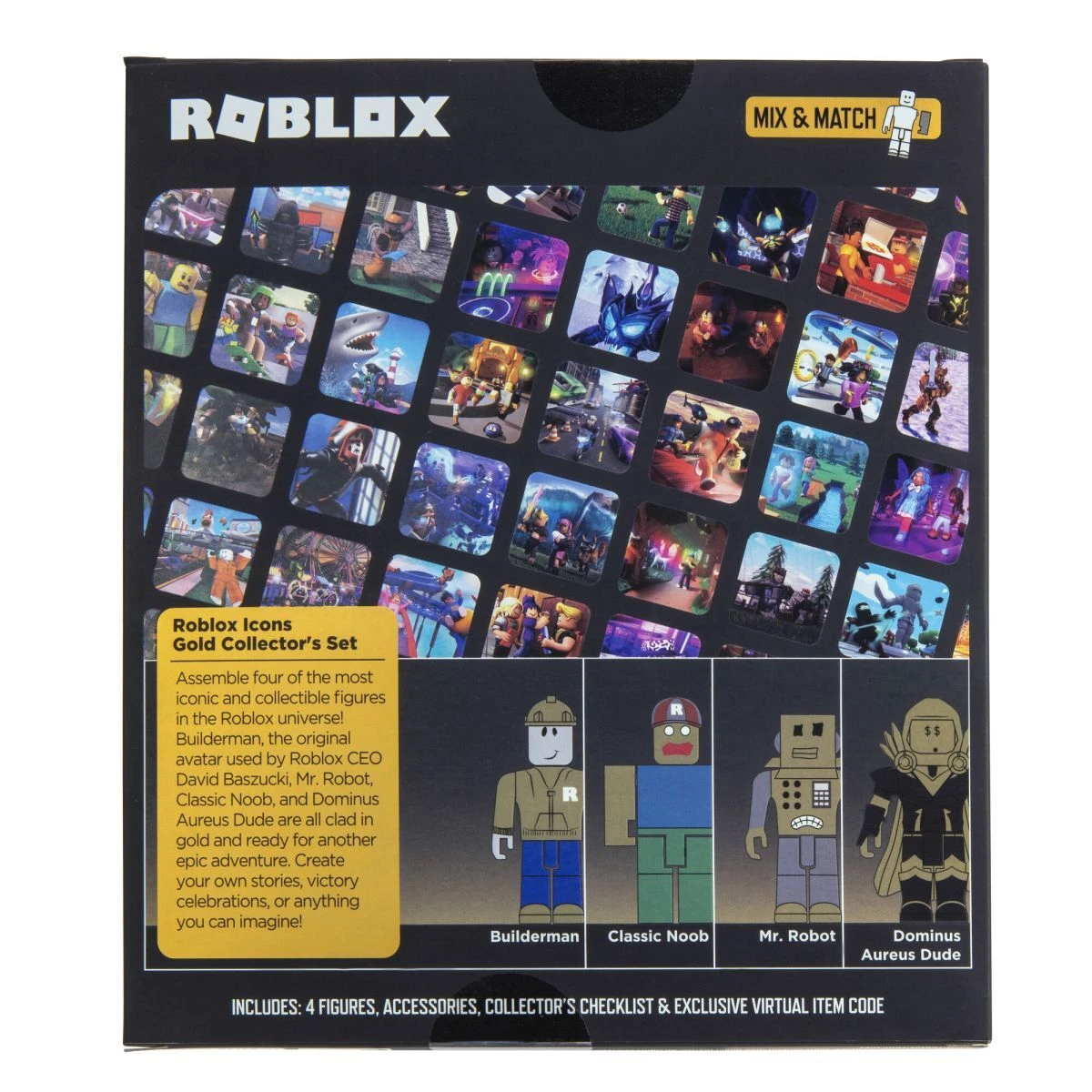 ロレー　金メッキ　47mmチューブ　4本セット Игровой набор Roblox Four Figure Pack Roblox Icons - 15th