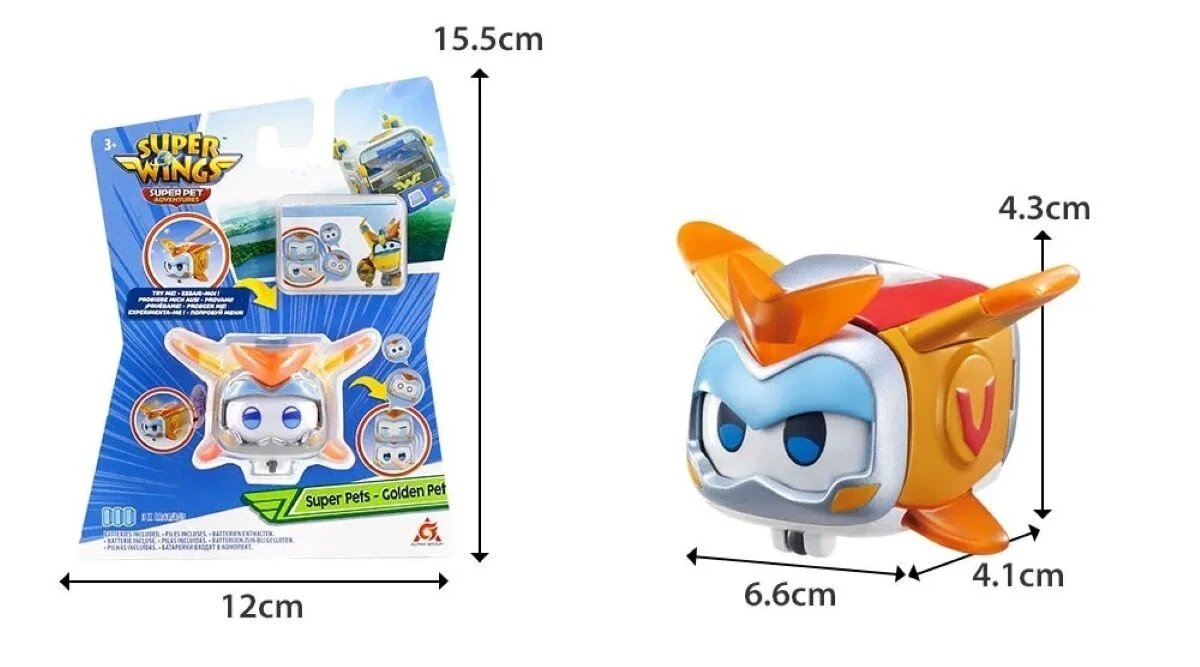 Super Wings Игровая фигурка Super Pet Золотой Мальчик любимец