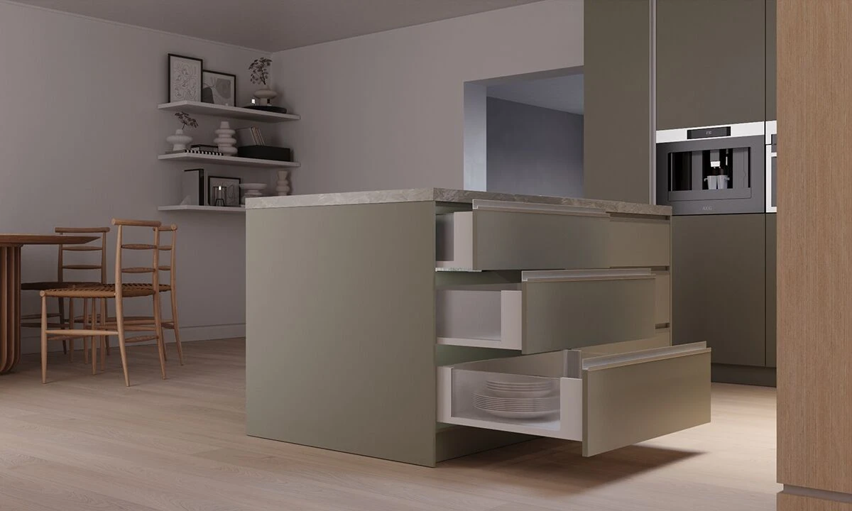 Выдвижная система AXIS PRO l-500 мм высокий H=167 со стеклянными