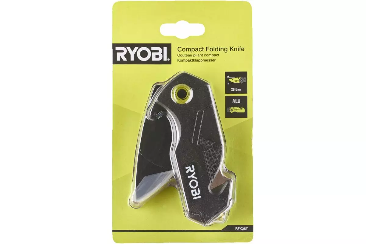 Нож складной Ryobi RFK25T, лезвие 57мм, стропорез, фиксатор лезвия