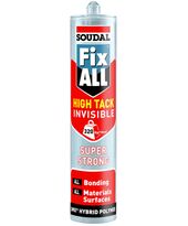 Клей-герметик FIX ALL HT INVISIBLE 290мл, Цвет: Прозрачный