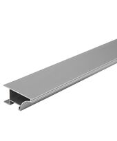 Профіль GTV LED торцевий 3 м для плити 18 мм PA-GLAXWN3M-AL-06, сталь (без ущільнювача), Товщина ДСП, мм: 18, Колір: Сталь, Довжина, мм: 3000