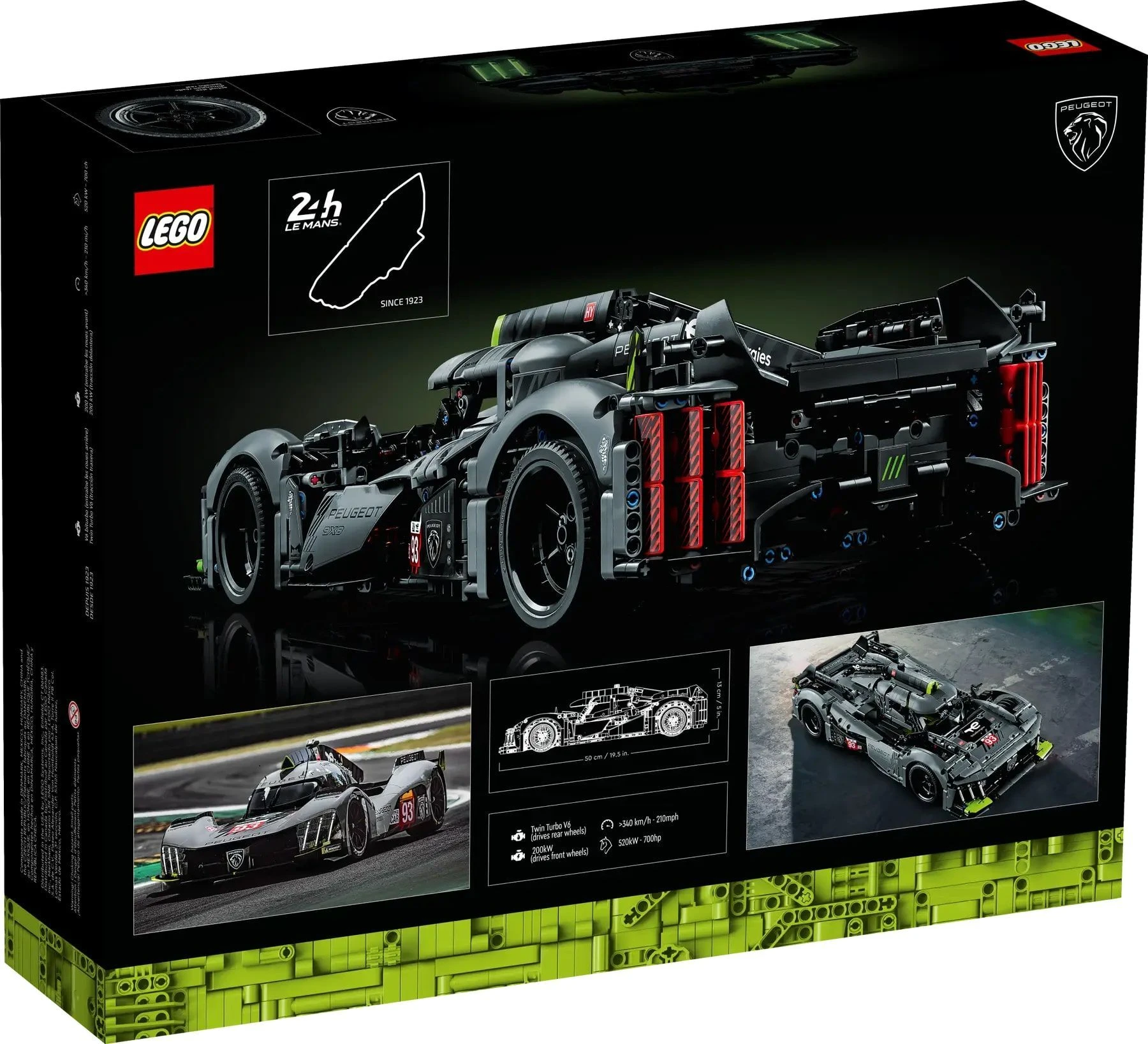 LEGO Конструктор Technic PEUGEOT 9X8 24H Le Mans Hybrid 52157 ✓ Owwa