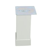 Ножка регулируемая DG 123 Kare Duz 4*4*10см Белая, Цвет: Белый, Высота, мм: 100