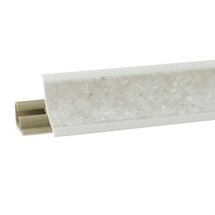 Плинтус для столешницы узкий LB23 Korner Камень Бьянко 601 (акс. 600) 3 метра, Цвет Бортика: Камень Бьянко
