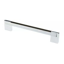 Ручка D-450/192 G2/Wood WD хром/венге темный ДС, Цвет: Хром/Тёмное дерево, Межц. расстояние: 192