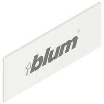 Tandembox заглушка, прямоугольная, симметричая, с надписью (blum), белый шелк, Цвет: Белый