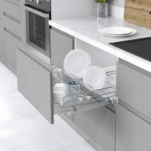 Сушка выдвижная 600 мм(560-580x520x185) на тандемах Blum, хром Starax, Цвет: Хром, Ширина модуля, мм: 600