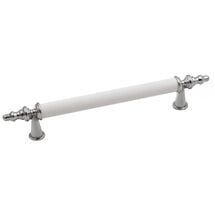 Ручка 128mm ALM ARTEMIS CIZGILI Хром-Белый, Цвет: Хром/Белый, Межц. расстояние: 128