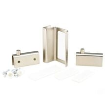 Комплект для стекла ZS 90 G5: две петли + ручка Никель матовый (Сатин) ДС, Цвет: Сатин