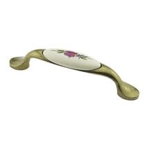 Ручка DP 196/96 G4/MLK6 Бронза Античная/Роза Красная ДС ОптимаЛайн, Цвет: Античная бронза/Роза Красная, Межц. расстояние: 96