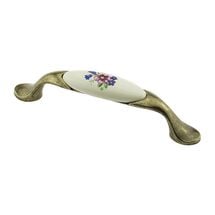 Ручка DP 191/96 G4/MLK1 Бронза Античная/Розовый Цветок ДС ОптимаЛайн, Цвет: Античная бронза/Розовый Цветок, Межц. расстояние: 96
