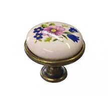 Ручка DG 191 G4/MLK1 Бронза Античная/Розовый Цветок ДС ОптимаЛайн, Цвет: Античная бронза/Розовый Цветок, Межц. расстояние: Точка