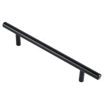 Ручка рейлинговая RE 1010/96 (DR 10/96 G1) монолит d-10мм 96мм черный, Цвет: Черный, Межц. расстояние: 96