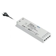 Блок питания GTV SLIM EASY CLIK 30W со встроенными минирозетками AMP, Мощность трансформатора: 30 Вт, Цвет: Белый