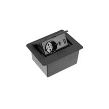 Подовжувач GTV врізний AVARO 1xSCHUKO, USB A+C кабель 1,5 м, чорний, Колір: Чорний