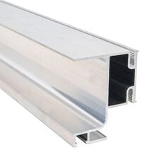 Профиль GOLA вертикальный боковой Ferro Fiori с пазом для LED, ДСП 18мм, L=5600 мм, type L, Алюминий не анодированный, Цвет: Алюминий