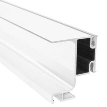 Профиль GOLA вертикальный боковой Ferro Fiori с пазом для LED, ДСП 18мм, L=5400 мм, type L, Белый, Цвет: Белый