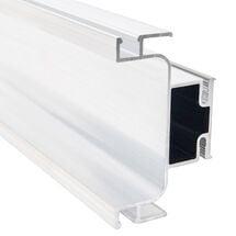 Профиль GOLA вертикальный промежуточный Ferro Fiori с пазом для LED, ДСП 18мм, L=5400 мм, type C, Белый, Цвет: Белый