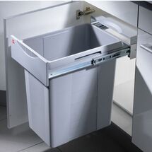 Выдвижное ведро для мусора Hailo Easy Cargo 3668-40, 42 л (320 x 466 x 542 мм), серый, Наружный размер секции, мм: 400, Внутренний объем: 1х42 л