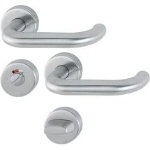 Комплект ручек Hoppe PARIS WC 10720087 нержавеющая сталь матовая F69