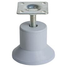Ножка мебельная регулируемая HTS 541-G, Ø 55, h=50-65 мм, max 50 кг, серый, Цвет: Серый, Диаметр, мм: 55