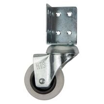 Ролик гумовий HTS 331-L із кріпленням під куток, Ø 50 мм, max 45 кг, білий