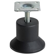 Ножка мебельная регулируемая HTS 541-G, Ø 55, h=50-65 мм, max 50 кг, черный, Цвет: Черный, Диаметр, мм: 55