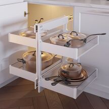 Магический угол MAXIMA PURO Corner Comfort 1200, левый, металл белый/стекло, Сторона крепления: Левая, Наружный размер секции, мм: 1200, Цвет: Белый/стекло
