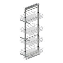 Карго Maxima Classic 300 мм, midi, 4 полиці, висота 1200-1400 мм, хром (без направляючих), Зовнішній розмір секції, мм: 300, Колір: Хром, Висота, мм: 1200-1400