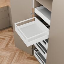 Комплект MERIVOBOX, NL=500 мм, высота Е с релингом (внутренний), BLUMOTION, SW-M (белый шелк)
