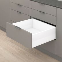 Комплект MERIVOBOX, NL=350 мм, высота Е с Boxcap, BLUMOTION, SW-M (белый шелк)