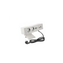 Удлинитель GTV прямоугольный BAR, 2xSCHUKO, 1xUSB, 1xTYPE-C, 1xLAN, 1xHDMI, кабель с вилкой 1,5м, белый, Цвет: Белый