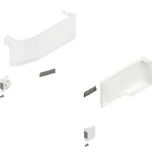 AVENTOS HK TOP комплект заглушек левая + правая (пластик), белый шелк для SERVO-DRIVE, Цвет: Белый шелк