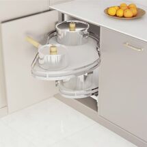 Магический угол ERGO Corner Optima 900/500, правый, хром/белый, Сторона крепления: Правая, Наружный размер секции, мм: 900, Цвет: Белый
