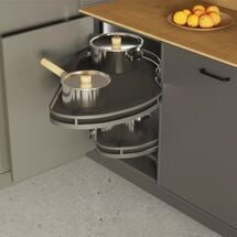 Магический угол ERGO Corner Optima 800/450, правый, графит/графит, Сторона крепления: Правая, Наружный размер секции, мм: 800, Цвет: Графит