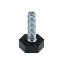 Ножка регулируемая шестиугольная M6xSW 16*7*22 мм, Цвет: Черный