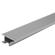 Профиль GTV LED торцевой 3 м для плиты 18 мм PA-GLAXWN3M-AL-06, сталь  (без уплотнителя), Толщина ДСП, мм: 18, Цвет: Сталь, Длина, мм: 3000