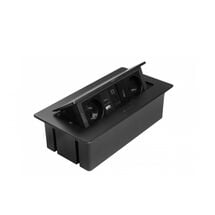 Удлинитель GTV врезной MultiSoft 2xSCHUKO, 2х USB 2,1A (A+C)+RJ45,+HDMI кабель 1,5 м, черный, Цвет: Черный