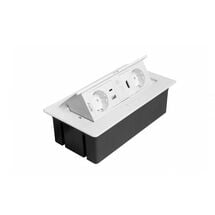 Удлинитель GTV врезной MultiSoft 2xSCHUKO, 2х USB 2,1A (A+C)+RJ45,+HDMI кабель 1,5 м, белый, Цвет: Белый