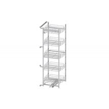 Карго Maxi Space Duo Classic 450 мм, универсальное, 5 полок, высота 1700 мм, хром, Наружный размер секции, мм: 450, Цвет: Хром, Высота, мм: 1700